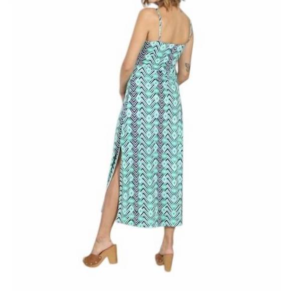 NEW VERONICA M barbados maxi dress with slit in mint - Picture 4 of 4
